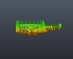 Laser Scan showing elevation of Roundhouse