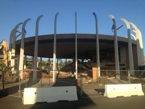 Demolition of the Penske-Ford Roundhouse as of June 22, 2018