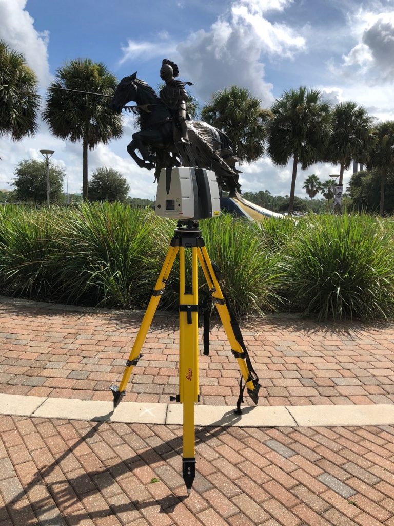 Capturing UCF Knight by stadium with Leica ScanStation P40