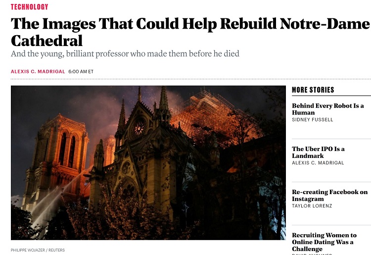 Atlantic article about Notre Dame laser scanning