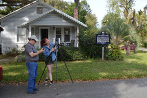 Courtney & Rob in front of Jack Kerouac House