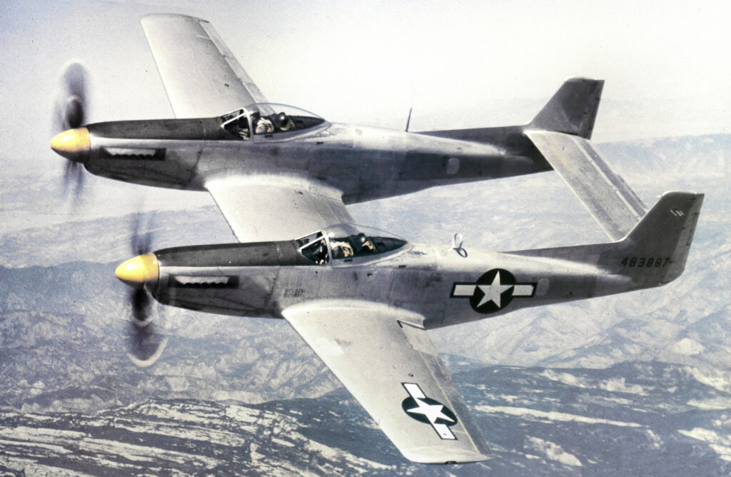 The XP-82 being tested in 1945 
