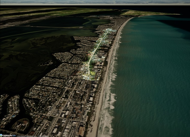 Aerial View Cocoa Beach Scan