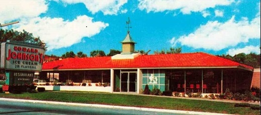 Howard Johnson's Restaurant Exterior with Sign