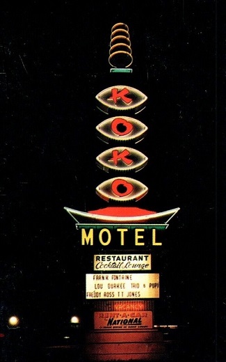 Koko Motel Sign at Night