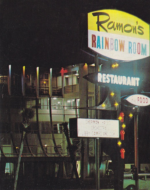 Ramon's Rainbow Room Sign Postcard