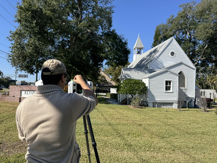 Jayden Scanning Chapel Exterior